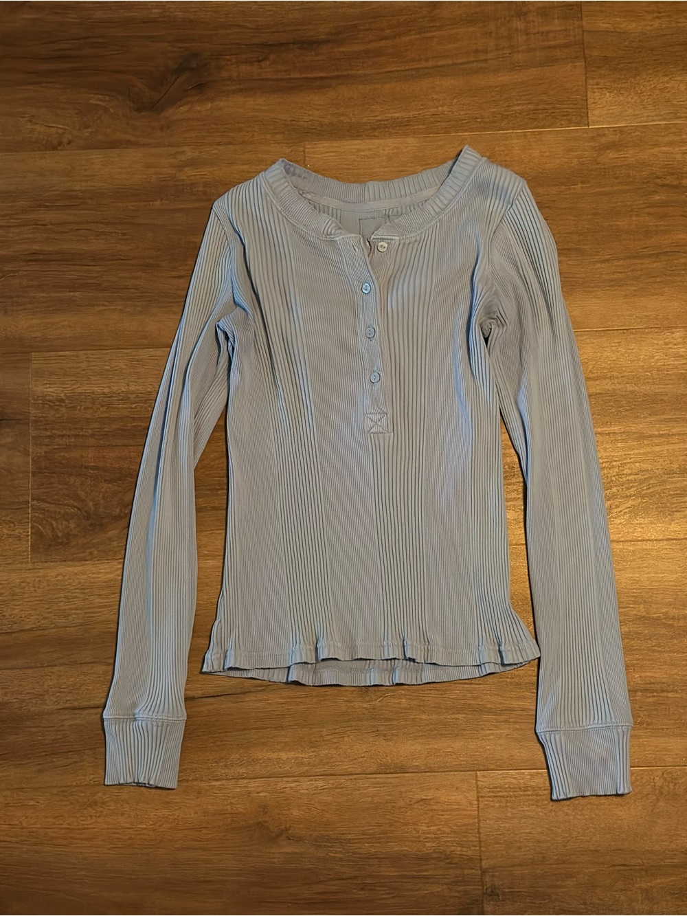 Aerie Ribbed Long Sleeve Henley Top